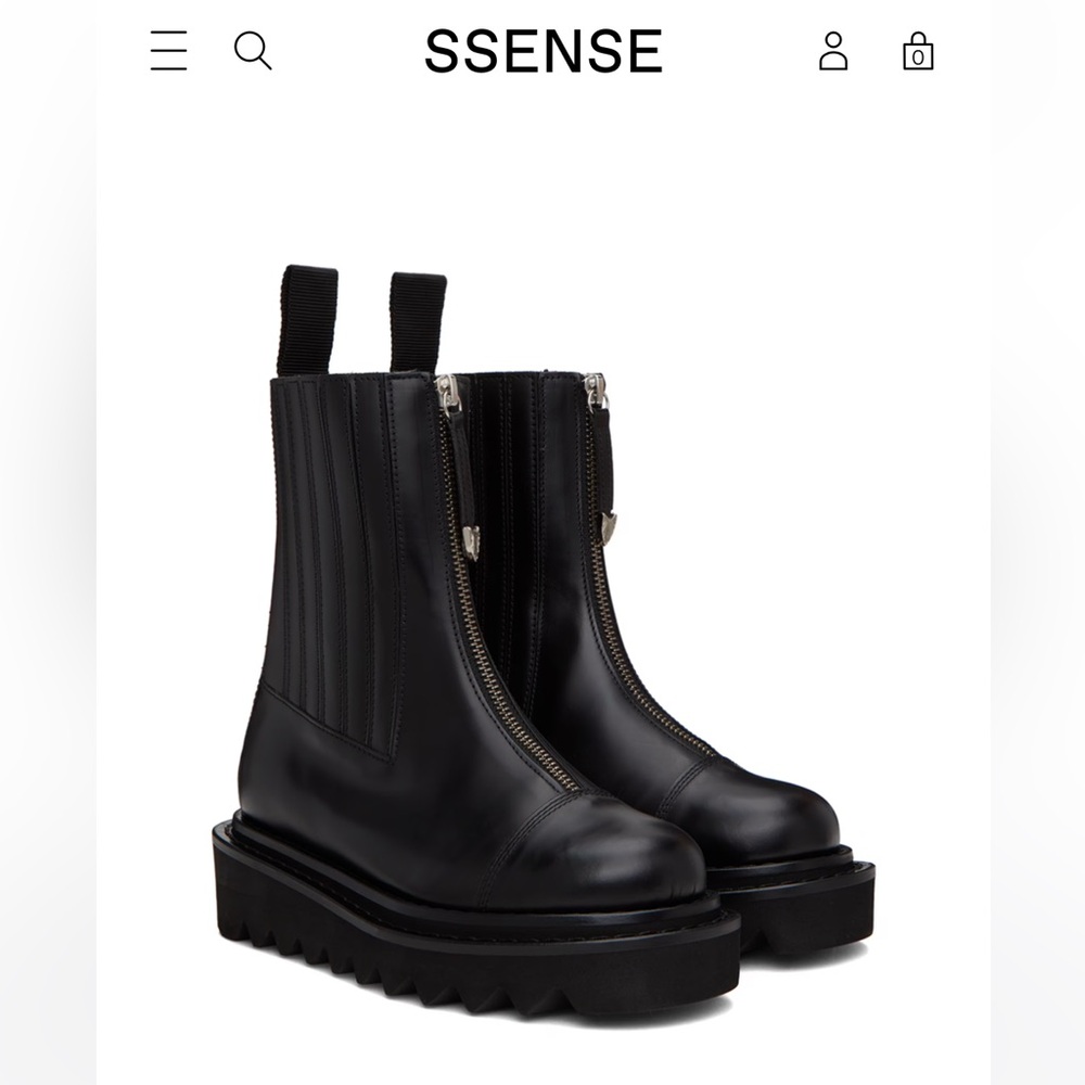 Like New Zip Up Platform Combat Boots Toga Pulla